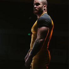 Load image into Gallery viewer, Progress profile rashguard- yellow gold
