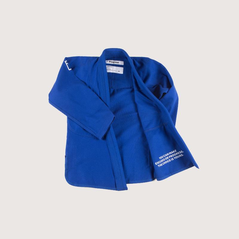 Kimono BJJ (GI) Fortschritt der Akademie-Blue-White-Gürtel inklusive