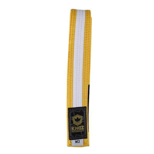 Kingz Kids Belts - Yellow with White Line