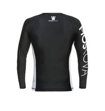 Cargar imagen en el visor de la galería, 2022 Rashguard Moskova Training Top- Manga Larga- Negro Blanco
