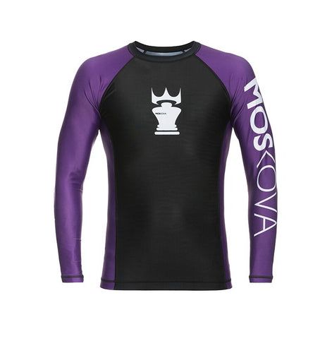 2022 Rashguard Moskova Training Top- Manga Larga- Negro Morado