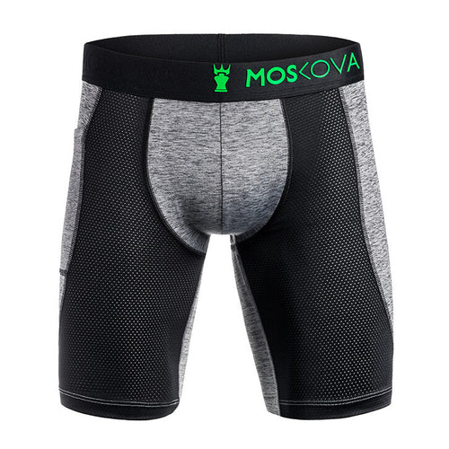 Boxer Moskova M2 Tech Long Wicking - Gris / noir