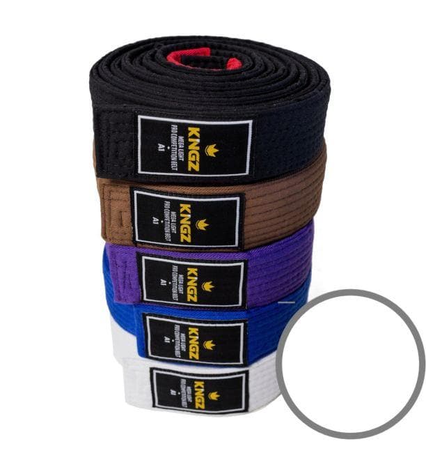 Cinturones Kingz mega light competition- Blanco - StockBJJ