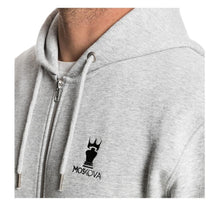 Carregar imagem no visualizador da galeria, Moskova Zip Hoodie- cinza-preto
