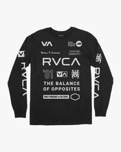 Carregar imagem no visualizador da galeria, RVCA de camiseta de manga comprida toda a marca- preto
