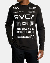 Carregar imagem no visualizador da galeria, RVCA de camiseta de manga comprida toda a marca- preto
