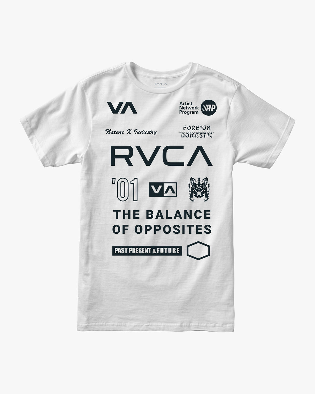 Toda a camiseta de RVCA branca de marca
